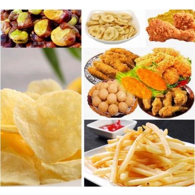 食品ショップ用の自動連続ポテトチップスフライヤー 2500*1000*2400サイズ
