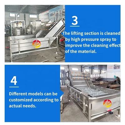 1000kg/h 容量 フルーツ表面の工業清掃用泡洗機