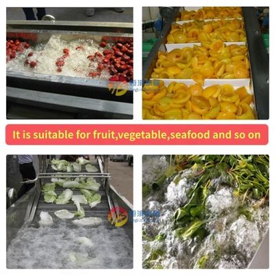 工業用食品野菜洗濯機 600 kg 容量と空気泡システム